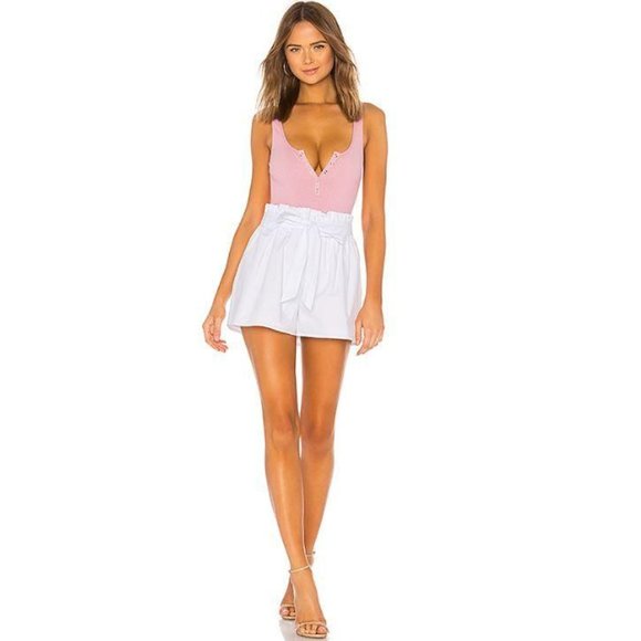 NWT Lovers + Friends Augusta White Paperbag Short, Size XS - Picture 1 of 6